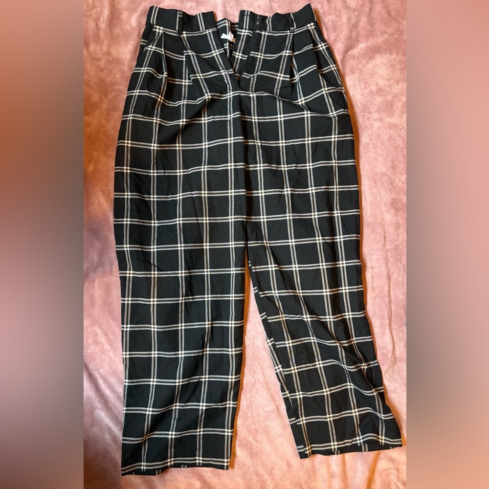 Garage Black and White Checkered Pants